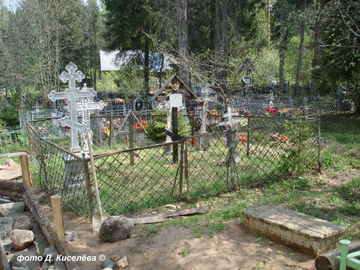 Участок храмового причта. На переднем плане – могила чтеца Платона (1806 г.), фото Дмитрия Киселева